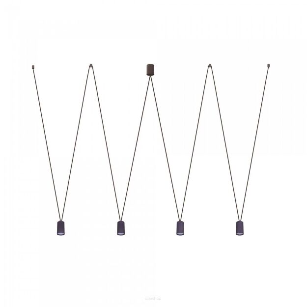 Lampa wisząca More Tone 4xGU10 czarna 7822