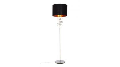 LAMPA STOJĄCA PODŁOGOWA CZARNA MILARI CHROM LUMINA DECO LDF 5530 (CHR+BK)