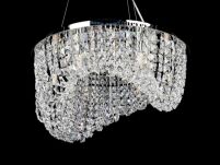 Lampa sufitowa/wisząca CARMEN  AZ1284 Azzardo Dekoracyjna bogato zdobiona kryształkami egipskimi średnica 53 cm - 4