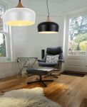 Lampa wisząca PARMA AZ1331 Azzardo Nowoczesne połączenie metalowego klosza z drewnianą ozdobą - 3