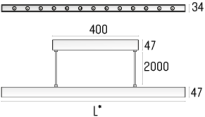 Lampa wisząca RAY multi.dot ZW 1134 On-Off 5.2278 Labra LISTWA LED 113 cm - 3