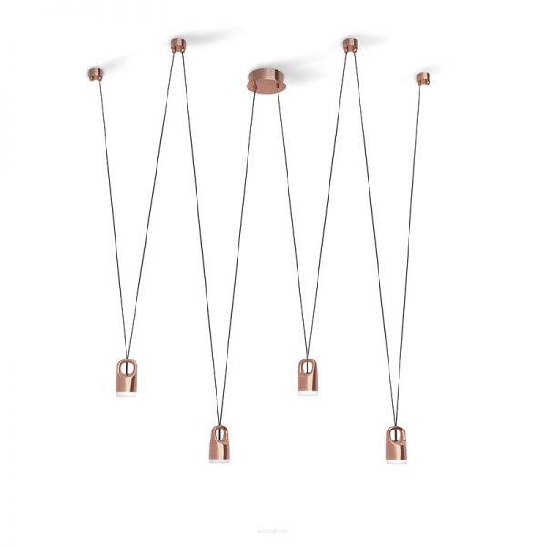 Lampa wisząca BAG 0053.32.OR Vivida International Imponująca różowe złoto