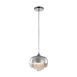 Lampa wisząca LUNA chrom metalizowane szkło 1xE14 MILAGRO ML3802