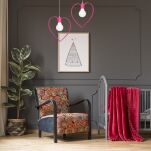 Lampa wisząca AMORE CIEMNY RÓŻ MILAGRO MLP9956  - 2