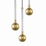 Lampa wisząca MIDA szczotkowany mosiądz  Zuma Line P0583-03B-2GHF - 2