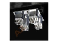 Plafon/lampa sufitowa  BOX 4 AZ0178 Azzardo Nowoczesna oprawa w kolorze chromu ze szklanymi nietypowymi kloszami - 3