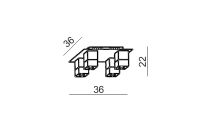 Plafon/lampa sufitowa  BOX 4 AZ0178 Azzardo Nowoczesna oprawa w kolorze chromu ze szklanymi nietypowymi kloszami - 4