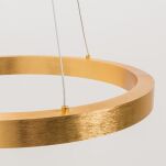Elegancka lampa wisząca CARLO Zuma Line Pierścień 50 cm złoty szczotkowany LED  - 3