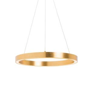 Elegancka lampa wisząca CARLO Zuma Line Pierścień 50 cm złoty szczotkowany LED 