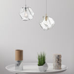Lampa wisząca ROCK P0488-01F-F4AC Zuma Line Zwis nieregularny szklany 19 cm - 2