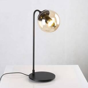 Lampa stojąca ASTRIFERO-1 czarna 43 cm kulisty klosz  STEP INTO DESIGN ST-9047-1