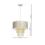 Lampa wisząca ALMERIA WHITE/GOLD MILAGRO MLP6446  - 2