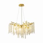Lampa wisząca DIJON złota kryształowe dodatki Zuma Line MD3720-1-EGN - 2