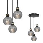 Lampa wisząca OMEGA BLACK/GOLD na okrągłej podsufitce 3xE27 MLP6533 - 3