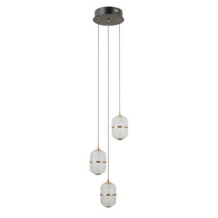 Lampa wisząca Alani PND-34375-3-BK Italux