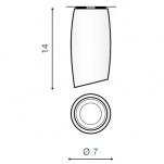 Lampa sufitowa plafon VASKO AZ1489 Azzardo Smukła techniczna w kolorze czarnym  - 2